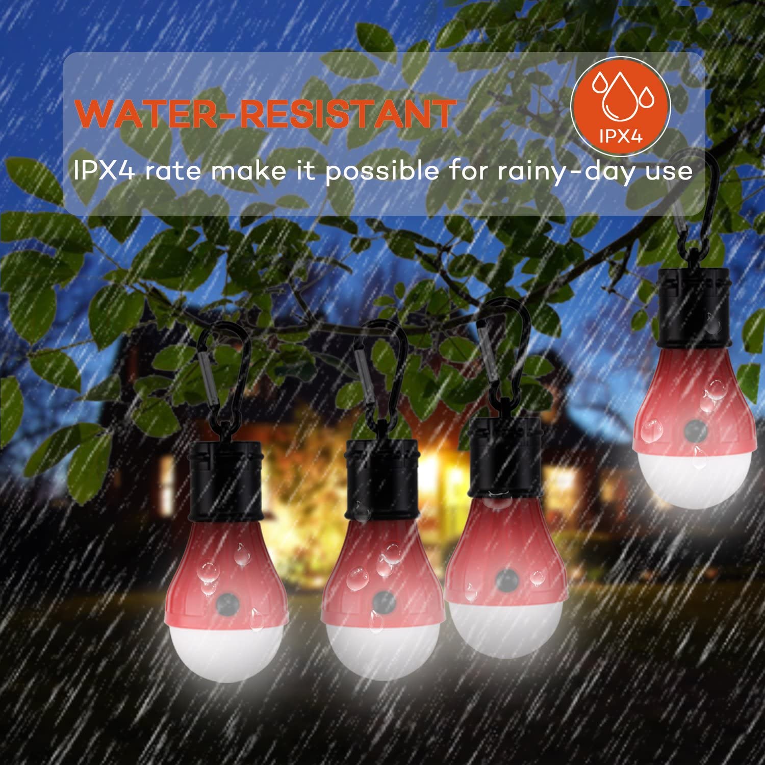 Cheap Goat Tents 4PCS Tent Lamp Portable LED Tent Light Emergency Lights LED Camping Bulb Light Equipment for Camping Hiking Backpacking Fishing   